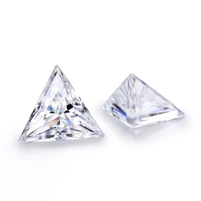 D Χωρίς χρώμα Συνθετικό Τριγωνικό Κόψιμο Moissanite VVS1 Χαλαρό Moissanite Διαμάντι 5 Καρατίων Δαχτυλίδι