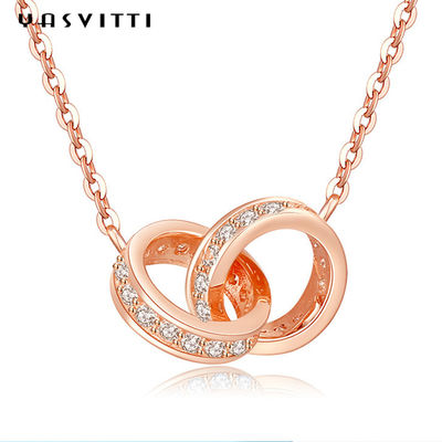6.7X8.2mm 2.08g ασημένιο αλυσίδων περιδεραίων 18k περιδέραιο βρόχων πιάτων διπλό