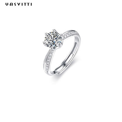 δαχτυλίδια ζωνών διαμαντιών των γυναικών Moissanite φεστιβάλ γαμήλιων δαχτυλιδιών διαμαντιών 22.1mm 2.52g