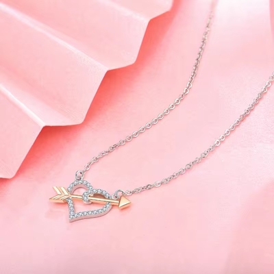 YASVITTI OEM ODM υψηλής ποιότητας 925 Sterling Silver Cupid Necklace Rose Gold Plated Heart Arrows Necklace For Lover Gift (Περιλαμμένο Χρυσό Χρυσό Χρυσό Χρυσό Χρυσό Χρυσό Χρυσό Χρυσό Χρυσό)