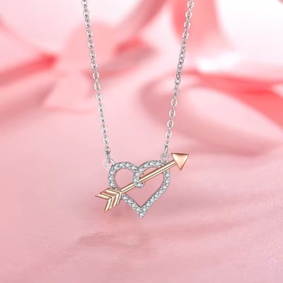 YASVITTI OEM ODM υψηλής ποιότητας 925 Sterling Silver Cupid Necklace Rose Gold Plated Heart Arrows Necklace For Lover Gift (Περιλαμμένο Χρυσό Χρυσό Χρυσό Χρυσό Χρυσό Χρυσό Χρυσό Χρυσό Χρυσό)