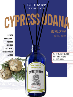 OEM CYPRESS UDANA Reed Diffuser φυσικό γυάλινο μπουκάλι αιθέρια έλαια Aroma Rattan Sticks