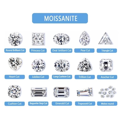 Άχρωμο DEF Χρώμα Moissanite Κοσμήματα πέτρα κόψτε χαλαρά για το τένις βραχιόλια δαχτυλίδια