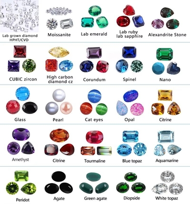 Άχρωμο DEF Χρώμα Moissanite Κοσμήματα πέτρα κόψτε χαλαρά για το τένις βραχιόλια δαχτυλίδια