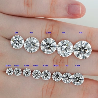0.5ct 1ct 1.5ct 2ct 3ct Λευκός Χαλαρός Μωισανίτης Διαμάντι HPHT CVD Εργαστήριο Μεγάλωτος Διαμάντι