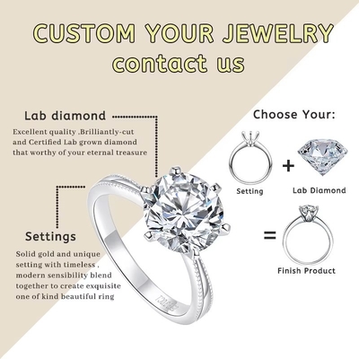 0.5ct 1ct 1.5ct 2ct 3ct Λευκός Χαλαρός Μωισανίτης Διαμάντι HPHT CVD Εργαστήριο Μεγάλωτος Διαμάντι