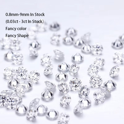 0.8-3.3mm Στρογγυλό Brilliant Cut Man Made Diamond Moissanite DEF VVS VS Εργαστήριο Μεγάλωσαν Διαμάντι