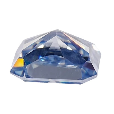 VVS 1ct Σπασμένο πάγο Radiant Cut Loose Moissanite Διαμάντι Μπλε Melee Moissanite