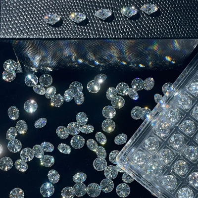 5mm-20mm VVS1 Λευκό στρογγυλό κόψιμο χαλαρό Moissanite πέτρα θερμική επεξεργασία για κουδούνια Stud