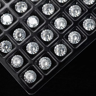 5mm-20mm VVS1 Λευκό στρογγυλό κόψιμο χαλαρό Moissanite πέτρα θερμική επεξεργασία για κουδούνια Stud
