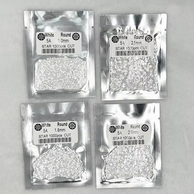 5Α ποιότητα 1000pcs/bag 1mm - 3.0mm πέτρα πετράδια λευκό κυβικό ζιρκόνια για κοσμήματα