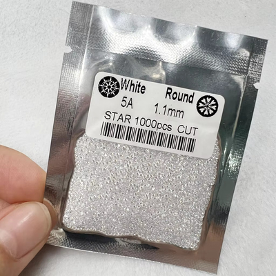 5Α ποιότητα 1000pcs/bag 1mm - 3.0mm πέτρα πετράδια λευκό κυβικό ζιρκόνια για κοσμήματα