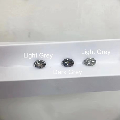 Χονδρικό 0.5ct 1ct 2ct Γκρίζο Μωσσινάτο διαμάντι Αργοσίδηρο Γκρίζο Χρώμα Οβάλ Αργοσίδηρο Κόψιμο Ελεύθερα φυσικά δαχτυλίδια γάμου μοϊσάνιτη
