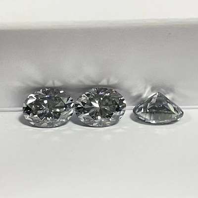 Χονδρικό 0.5ct 1ct 2ct Γκρίζο Μωσσινάτο διαμάντι Αργοσίδηρο Γκρίζο Χρώμα Οβάλ Αργοσίδηρο Κόψιμο Ελεύθερα φυσικά δαχτυλίδια γάμου μοϊσάνιτη