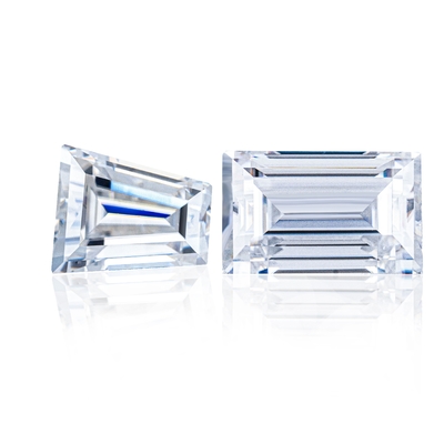 Moissanite δαχτυλίδι solitaire Wholesale Mossanite Gem Κοκκώδης μπαγκέτα κόψιμο Charles VVS Loose Moissanite Διαμαντένιο πετράδι