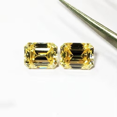 Ζεστό κίτρινο Moissanite Gem Radiant Cut GRA VVS Χαλαρό Mosanite Διαμάντι Για Χρυσό Δαχτυλίδι