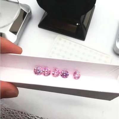 Πιστοποιητικό GRA Ροζ χρώμα 3 mm έως 12 mm Moissanite Διαμάντι VVS1 Στρογγυλό Brilliant Cut Loose Moissanite πέτρες