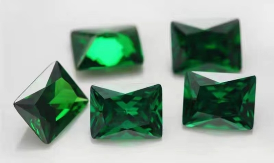 Εμπορικό χονδρικό πετράδι χρώμα Moissanite ορθογώνιο 3A 5A χαλαρά κυβικά Zirconia πέτρες 4ct για Moissanite δαχτυλίδι