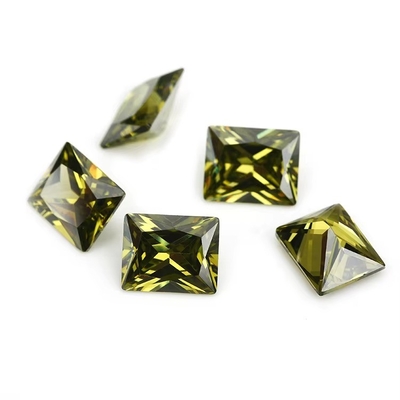 Εμπορικό χονδρικό πετράδι χρώμα Moissanite ορθογώνιο 3A 5A χαλαρά κυβικά Zirconia πέτρες 4ct για Moissanite δαχτυλίδι