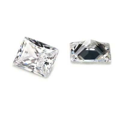 Εμπορικό χονδρικό πετράδι χρώμα Moissanite ορθογώνιο 3A 5A χαλαρά κυβικά Zirconia πέτρες 4ct για Moissanite δαχτυλίδι
