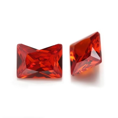 Εμπορικό χονδρικό πετράδι χρώμα Moissanite ορθογώνιο 3A 5A χαλαρά κυβικά Zirconia πέτρες 4ct για Moissanite δαχτυλίδι