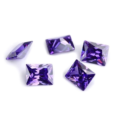 Εμπορικό χονδρικό πετράδι χρώμα Moissanite ορθογώνιο 3A 5A χαλαρά κυβικά Zirconia πέτρες 4ct για Moissanite δαχτυλίδι
