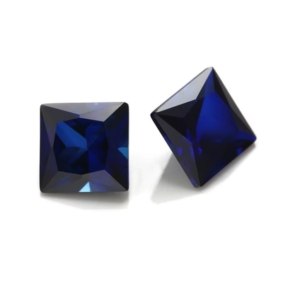 Αργαλματίδια Συνθετικό 34# Σαφείρι Square 1.5x1.5mm-10x10mm Κορούντιο Χαλαρό Αργαλματίδιο για Δαχτυλίδια vvs moissanite προσαρμοσμένο μενταγιόν