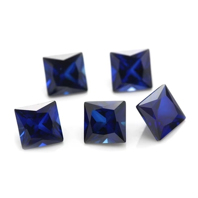 Αργαλματίδια Συνθετικό 34# Σαφείρι Square 1.5x1.5mm-10x10mm Κορούντιο Χαλαρό Αργαλματίδιο για Δαχτυλίδια vvs moissanite προσαρμοσμένο μενταγιόν