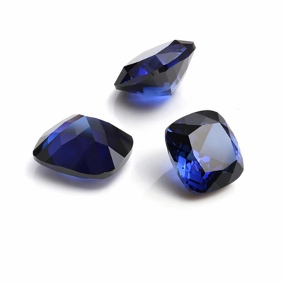 Μοναδικό Moissanite Συνθετικό Sapphire Stone Cushion Cut 34# Blue Corundum Loose Gemstone για την κατασκευή κοσμημάτων