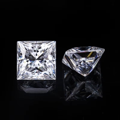 Πριγκίπισσα Cut Loose GRA Moissanite Διαμάντι D VVS1 τετραγωνικό σχήμα Moissanite
