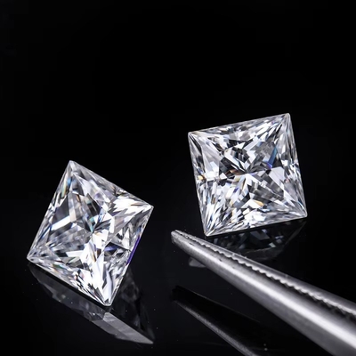 Πριγκίπισσα Cut Loose GRA Moissanite Διαμάντι D VVS1 τετραγωνικό σχήμα Moissanite