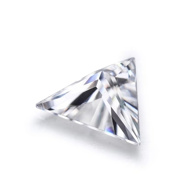 D Χωρίς χρώμα Συνθετικό Τριγωνικό Κόψιμο Moissanite VVS1 Χαλαρό Moissanite Διαμάντι 5 Καρατίων Δαχτυλίδι