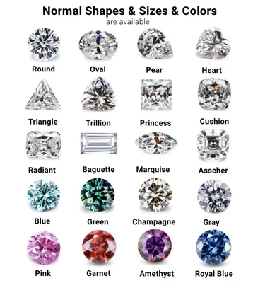 D Χωρίς χρώμα Συνθετικό Τριγωνικό Κόψιμο Moissanite VVS1 Χαλαρό Moissanite Διαμάντι 5 Καρατίων Δαχτυλίδι