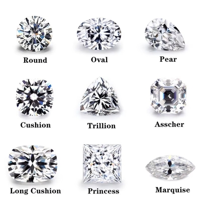 D Χωρίς χρώμα Συνθετικό Τριγωνικό Κόψιμο Moissanite VVS1 Χαλαρό Moissanite Διαμάντι 5 Καρατίων Δαχτυλίδι