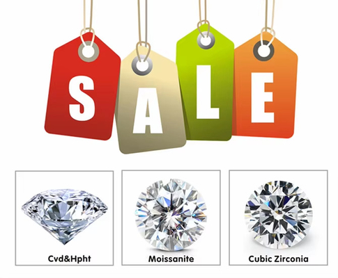 χονδρικό χαλαρό μικρό Moissanite Στρογγυλό κοπή 0,8mm- 3mm Λευκό D moissanite διαμάντι VVS1 ανά καράτι για κοσμήματα Hip Hop