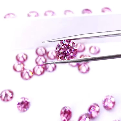 Πιστοποιητικό GRA 1ct Στρογγυλό Κόψιμο 6.5mm VVS1 Χαλαρό Moissanite Διαμάντι σε Λευκό Ροζ Κίτρινο Σαμπάνια Μπλε Πράσινο για Κοσμήματα