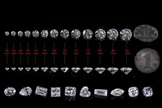 3mm-12mm εργαστηριακά καλλιεργημένα D άχρωμα VVS1 Moissanite πέτρες Ιδανικές για Σμαραγδένια Πριγκίπισσα Οβάλ Περάκι Μαρκουίζα και σχήματα μαξιλάρι