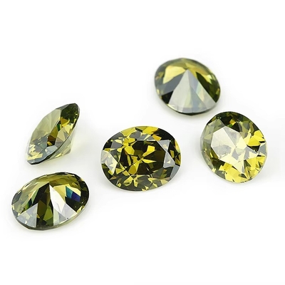 σκουλαρίκια moissanite πετράδια ροζ Peridot Garnet Κίτρινο cz πέτρες Οβάλ σχήμα 12x10mm συνθετικό κυβικό ζιρκόνια για δαχτυλίδι