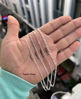 Χονδρικός χρυσαφικά ιταλική 925 Sterling Silver Figaro αλυσίδα περιδέραιο χρυσό ασημένια αλυσίδα για γυναίκες