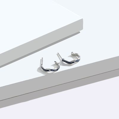 0.07oz 1.4x1.2cm εξαιρετικό ασημένιο κοσμήματος σκουλαρίκι αστεριών φεγγαριών σκουλαρικιών μπλε καθιερώνον τη μόδα