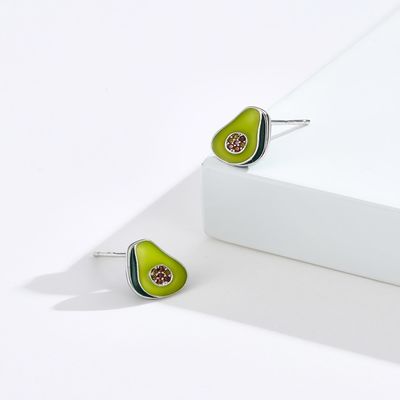 1.1x0.9cm 2.29g εξαιρετικά ασημένια κοσμήματος στηρίγματα σκουλαρικιών αβοκάντο σκουλαρικιών για άνδρες και για γυναίκες