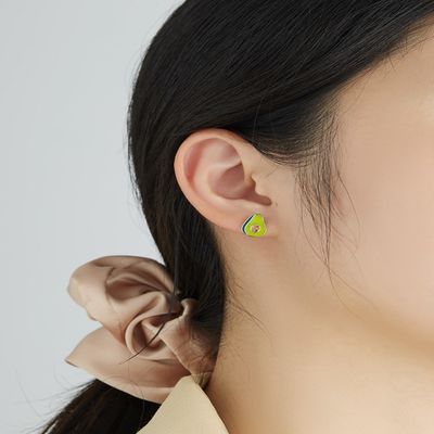 1.1x0.9cm 2.29g εξαιρετικά ασημένια κοσμήματος στηρίγματα σκουλαρικιών αβοκάντο σκουλαρικιών για άνδρες και για γυναίκες