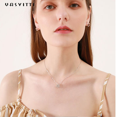 2g Fiancée 18k εξαιρετικό ασημένιο κρεμαστών κοσμημάτων περιδέραιο 1.64ft Zirconia περιδεραίων κυβικό