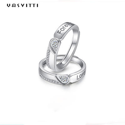 Δαχτυλίδι 0.21cm διαμαντιών Zircon Hypoallergenic γαμήλιο δαχτυλίδι ζεύγους 1.9g