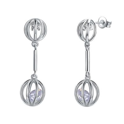 0.12oz 2.8X0.8cm πέτρινα σκουλαρίκια Zircon κραμάτων σκουλαρικιών στηριγμάτων σαπφείρου