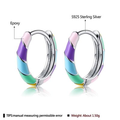 2.5x20mm 1 ζωηρόχρωμος ODM σκουλαρικιών στεφανών σκουλαρικιών S925 κοσμήματος γραμμαρίου εξαιρετικό ασημένιο