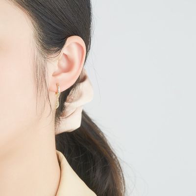 0.67in 2.2g εξαιρετικά ασημένια κοσμήματος συνόλων καλυμμένα λευκόχρυσος σκουλαρίκια βελόνων του CZ ασημένια