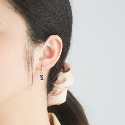 0.67in 2.2g εξαιρετικά ασημένια κοσμήματος συνόλων καλυμμένα λευκόχρυσος σκουλαρίκια βελόνων του CZ ασημένια