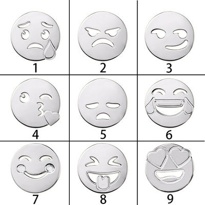 2 ασημένια περιδέραια συνήθειας Emoji γραμμαρίου