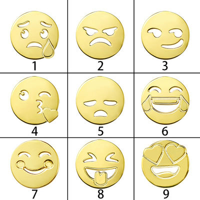 1.8ft 0.07oz Emoji χρυσό περιδέραιο ονόματος περιδεραίων S925 αναμνηστικό αρχικό